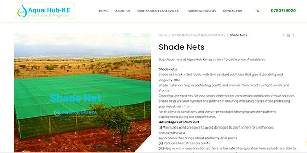 Shade Nets - Aqua-hub Kenya