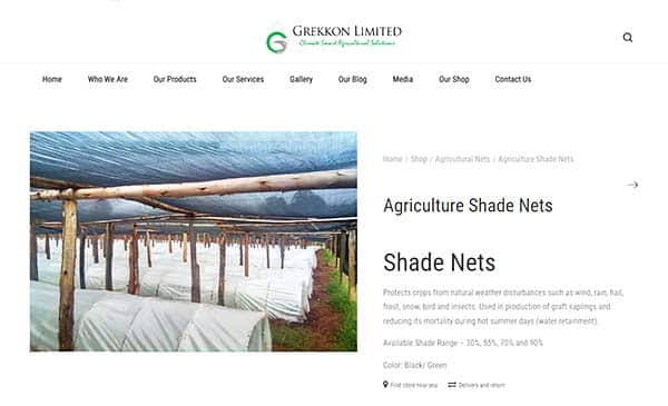 Shade Nets - Grekkon Limited lrrigation Hub