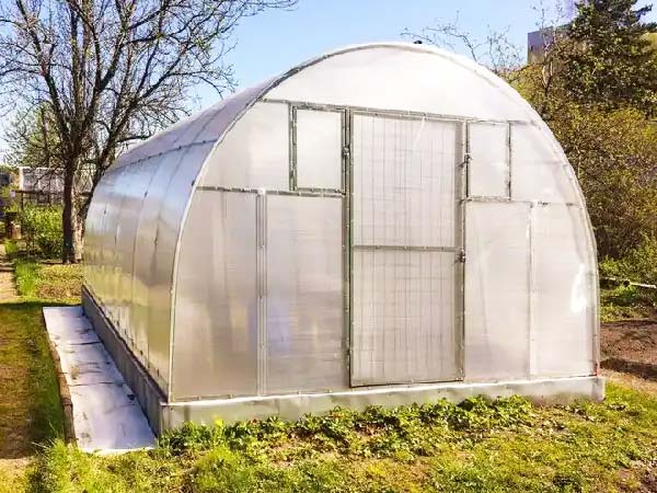 A well-sealed garden greenhouse